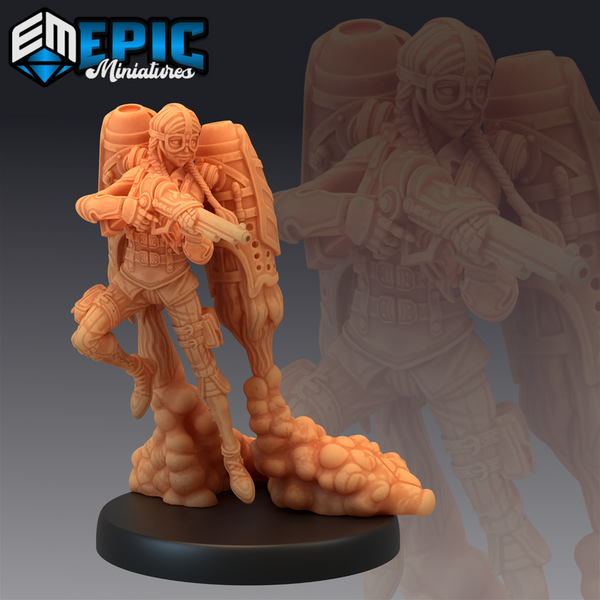 Jetpack Girl Susi 3D-printed model