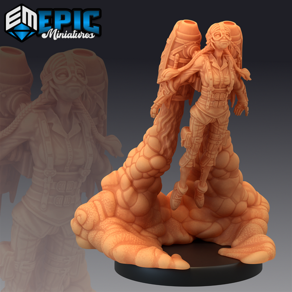 Jetpack Girl Susi 3D-printed model