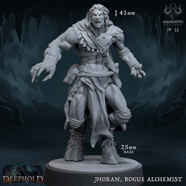 Jhoran, Rogue Alchemist 3D-printed model
