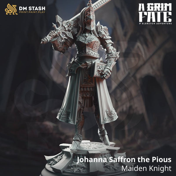 Johanna Saffron the Pious - Maiden Knight 3D-printed model