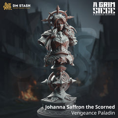 Johanna Saffron the Scorned - Vengeance Paladin - Bust 3D-printed model