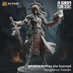 Johanna Saffron the Scorned - Vengeance Paladin 3D-printed model