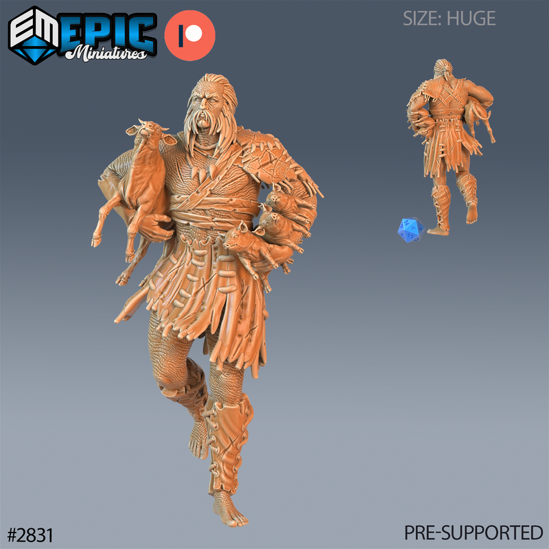 Jotunn Giant Tribesman 3D-printed model