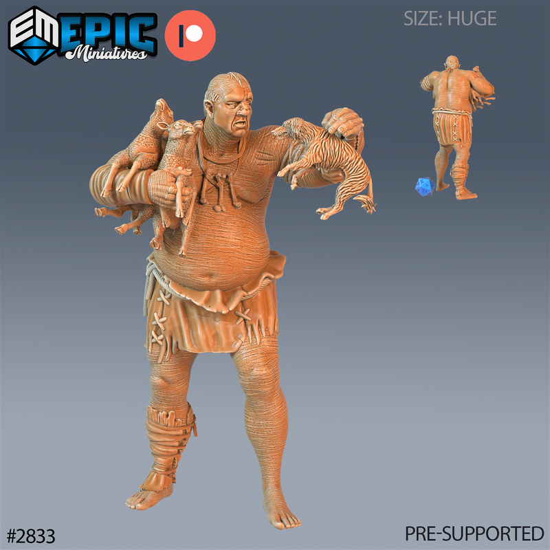 Jotunn Giant Tribesman 3D-printed model