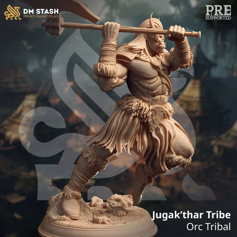 Jugak’thar Tribe - Orc Tribal 3D-printed model