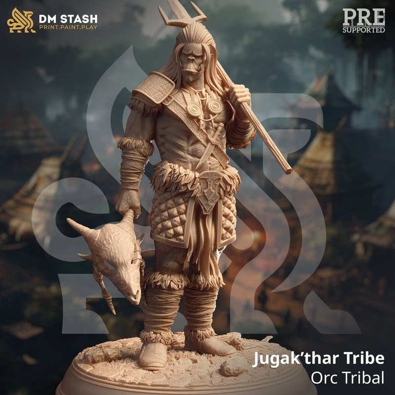 Jugak’thar Tribe - Orc Tribal 3D-printed model