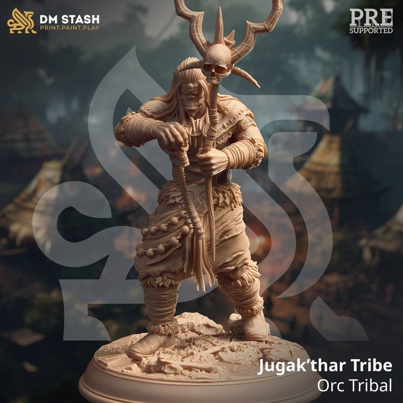 Jugak’thar Tribe - Orc Tribal 3D-printed model