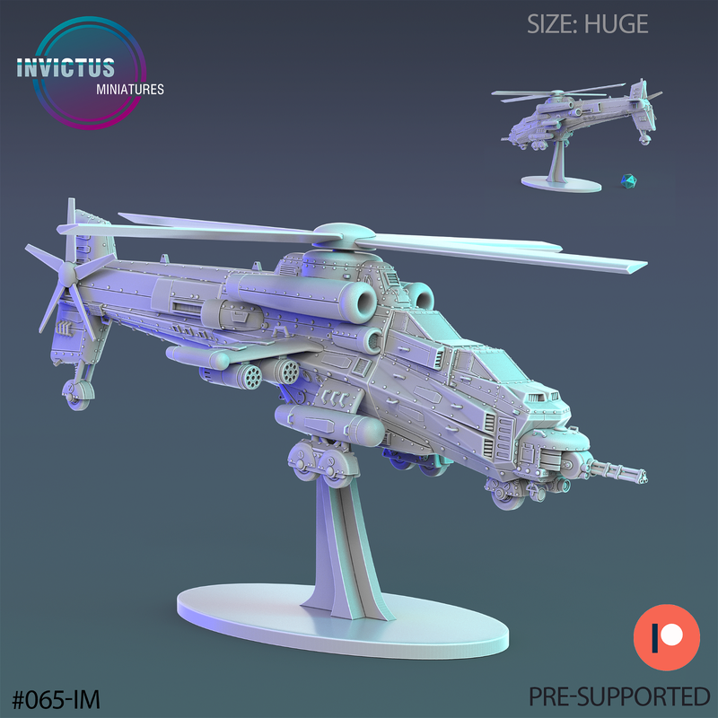 Jungle Helicopter 3D-printed model