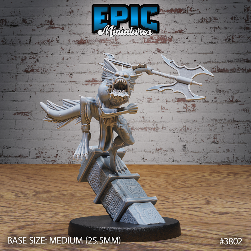 Jungle River Fish Folk 3D-printed model