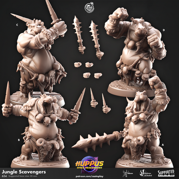 Jungle Scavengers 3D-printed model