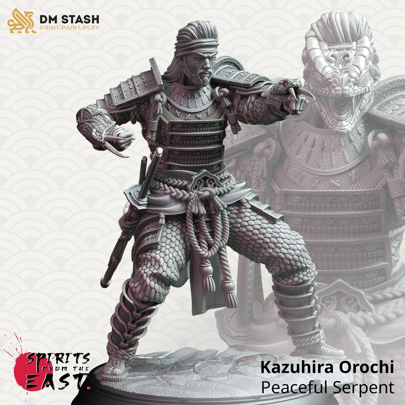 Kazuhira Orochi - Peaceful Serpent - The Printable Dragon