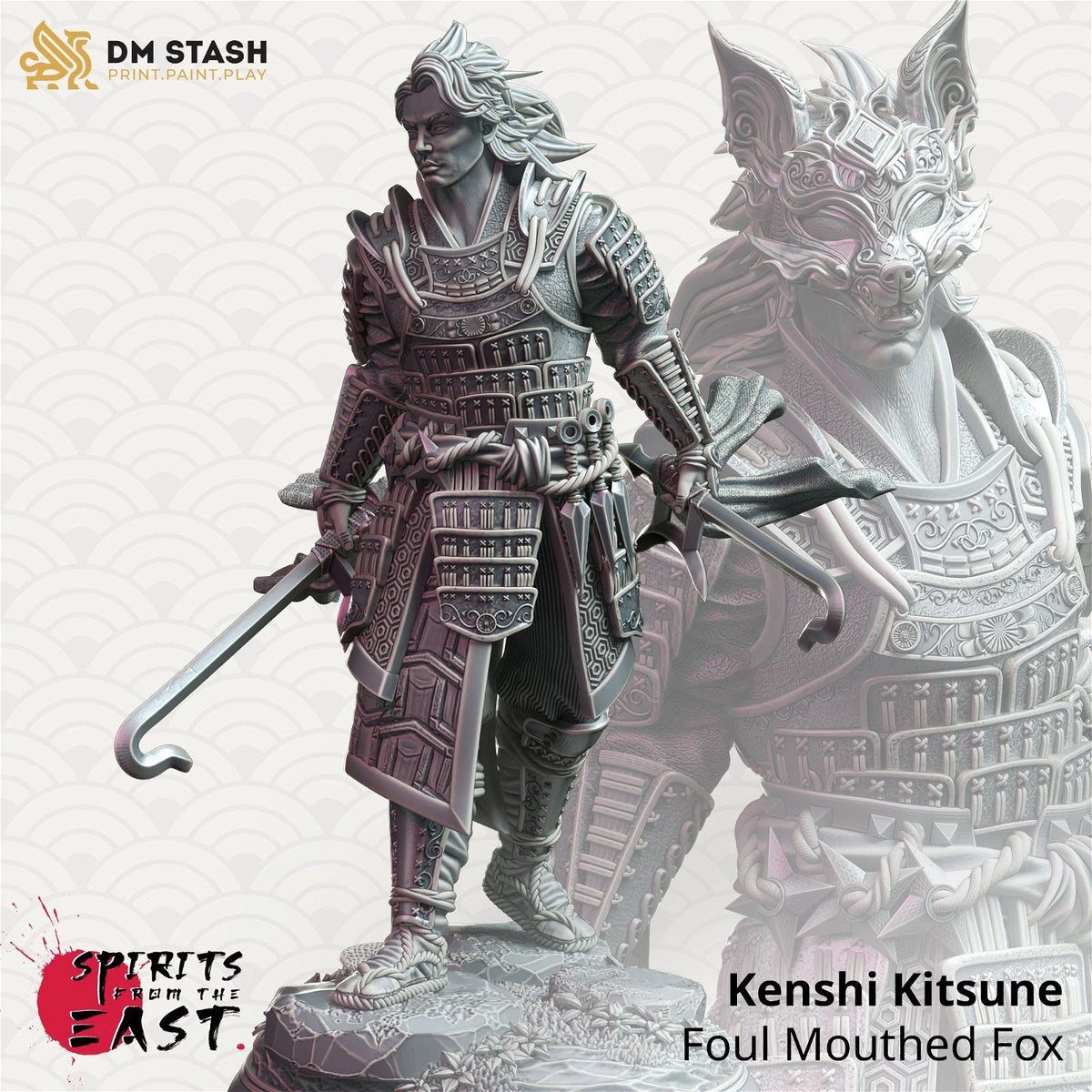 Kenshi Kitsune - Foul Mouthed Fox - The Printable Dragon