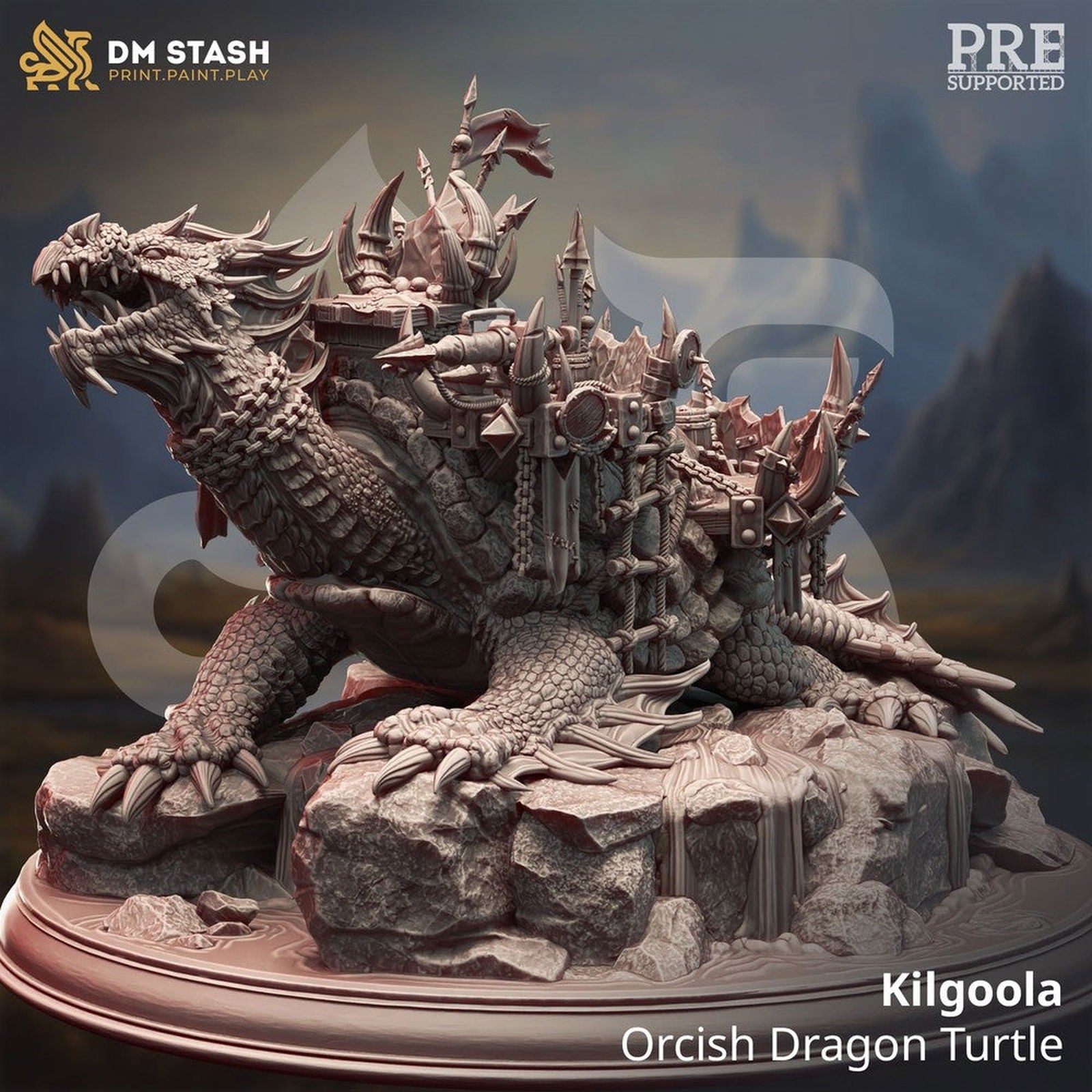 Kilgoola - Orcish Dragon Turtle - The Printable Dragon