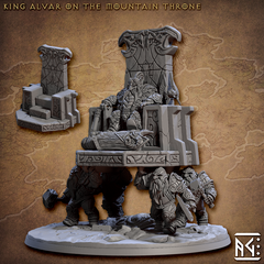 King Alvar On The Mountain Throne 3D-printed model