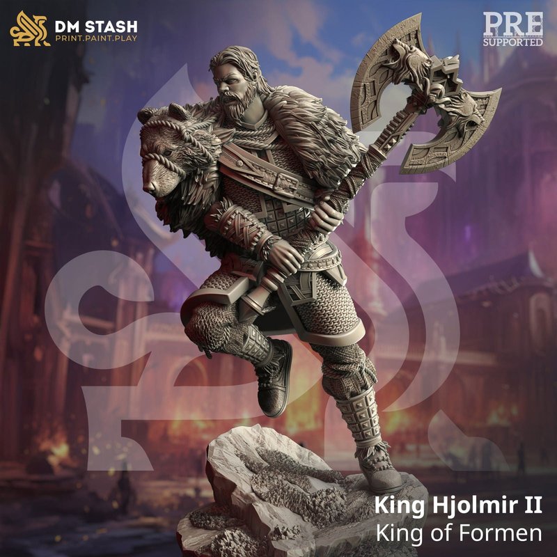 King Hjolmir II - King of Formen 3D-printed model