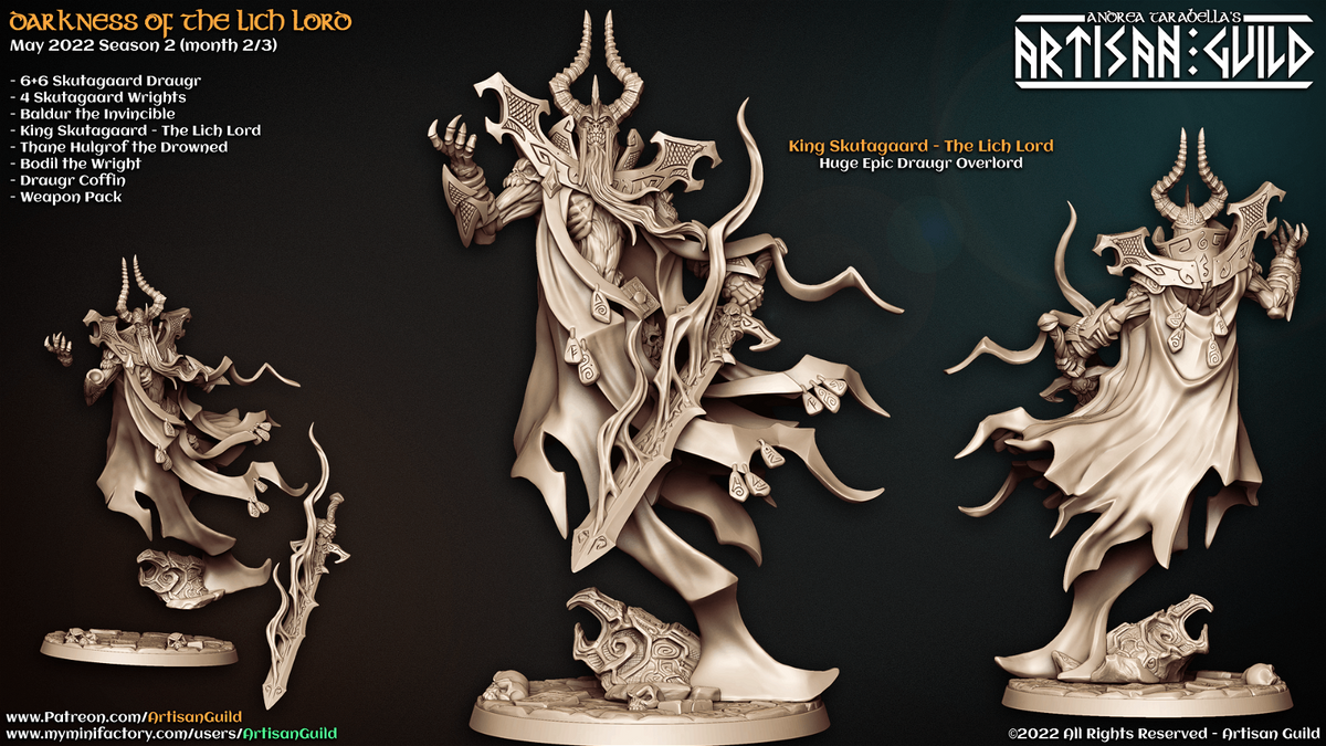 King Skutagaard - the Lich Lord - The Printable Dragon