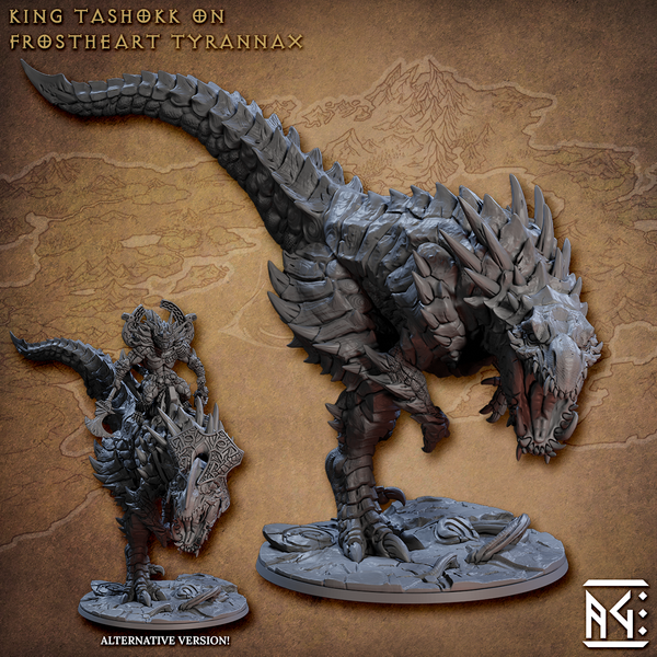 King Tashokk On Frostheart Tyrannax - The Printable Dragon