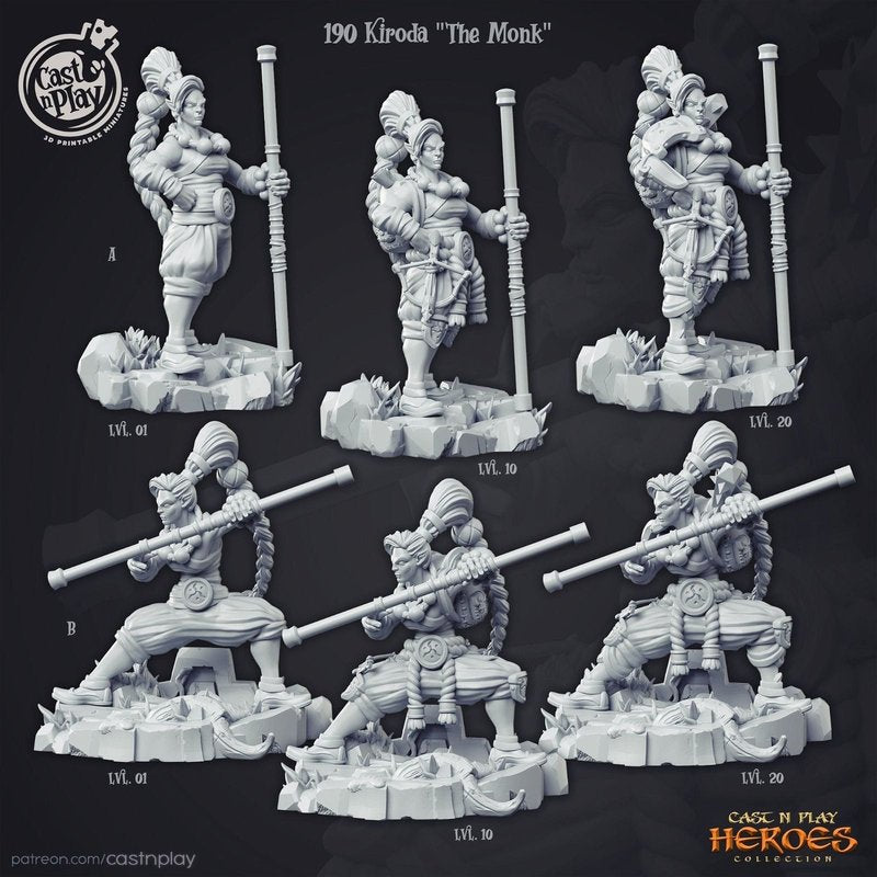Kiroda The Monk 3D-printed model
