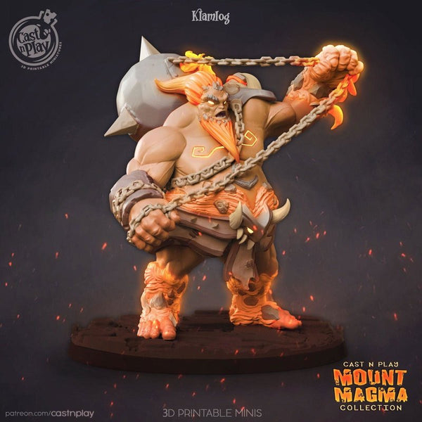 Klamlog 3D-printed model