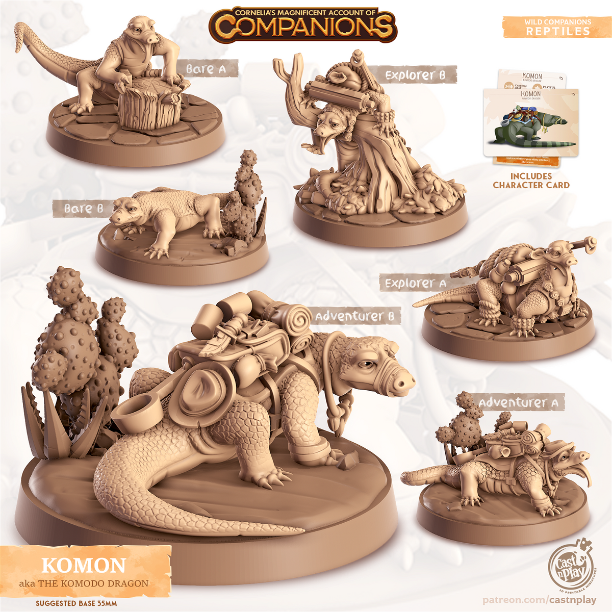 Komon The Komodo Dragon - The Printable Dragon