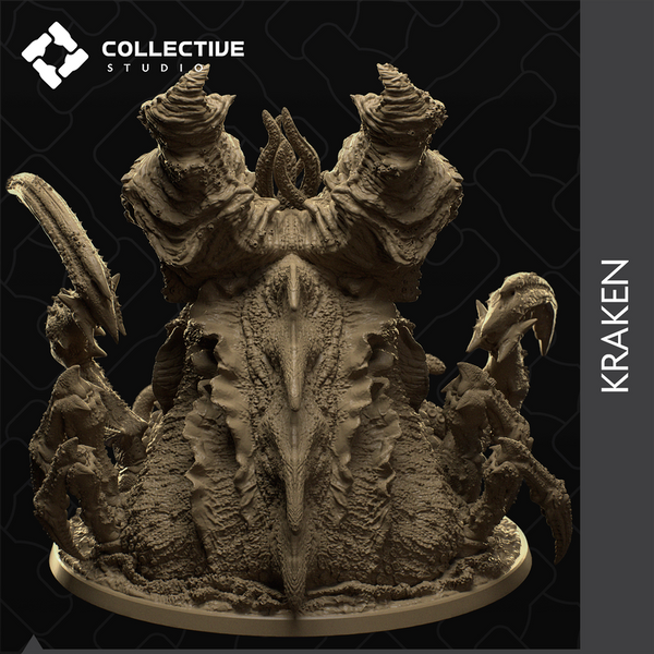 Kraken 3D-printed model