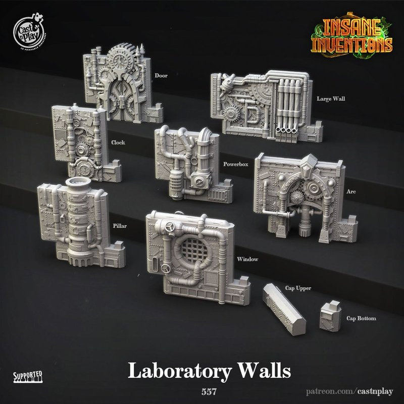 Laboratory Walls 3D-printed model
