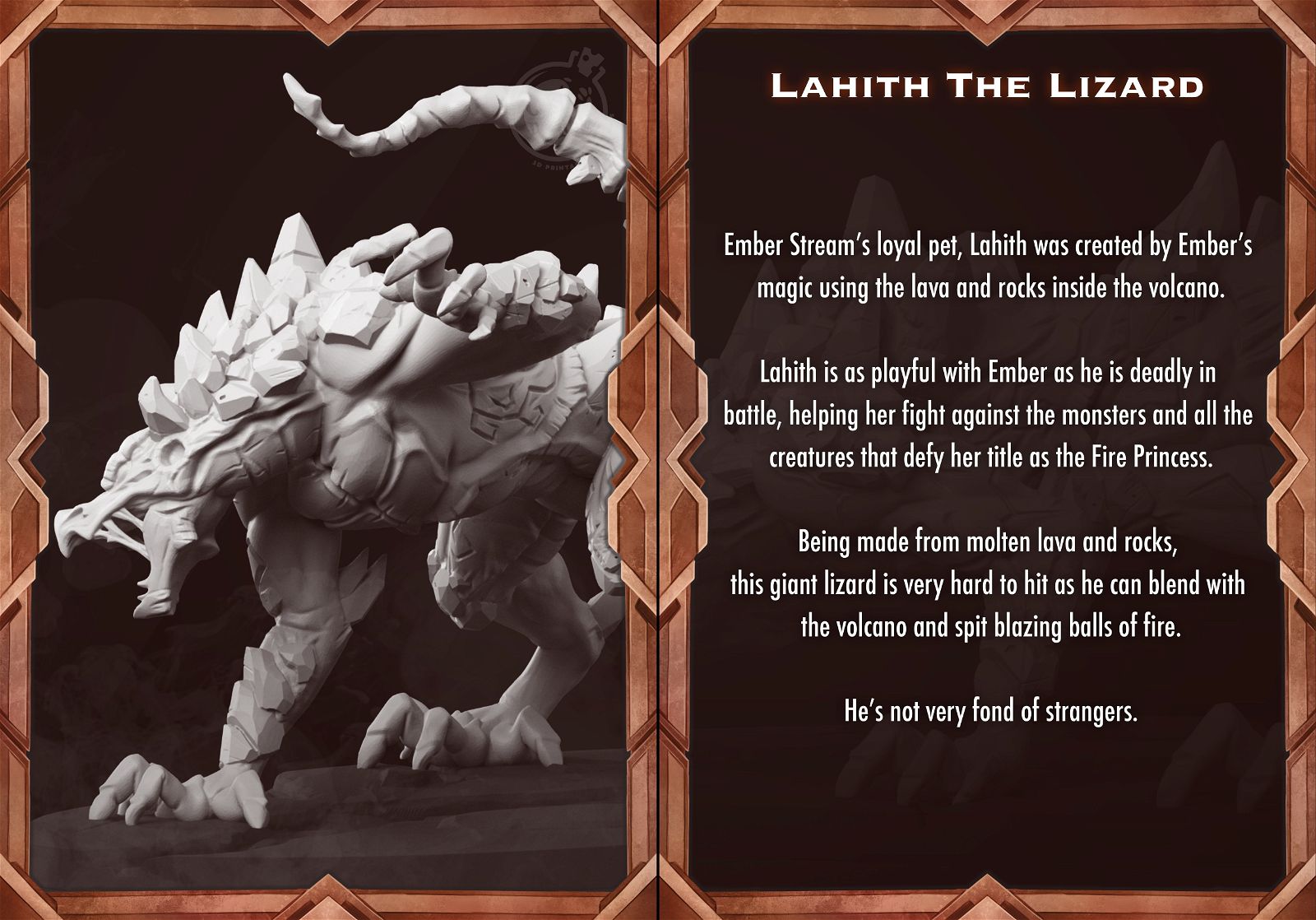 Lahith The Lizard - The Printable Dragon