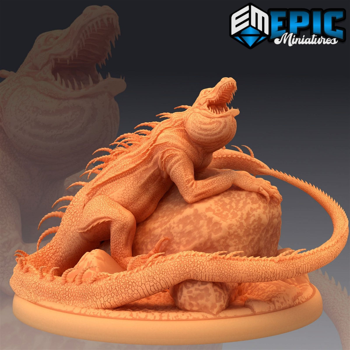 Lava Crocodile - The Printable Dragon