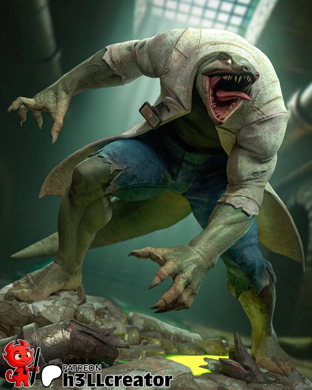 Lizard (Dr. Curtis Curt Connors) 3D-printed model