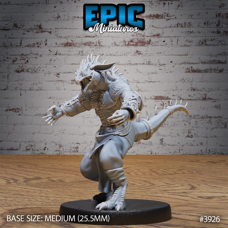 Lizard Folk Thug 3D-printed model