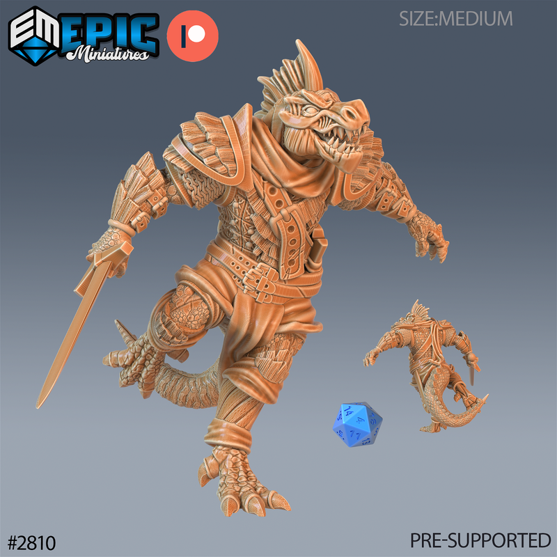 Lizard Folk Tribe 3D-printed model