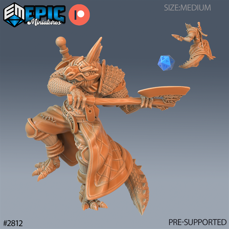 Lizard Folk Tribe 3D-printed model