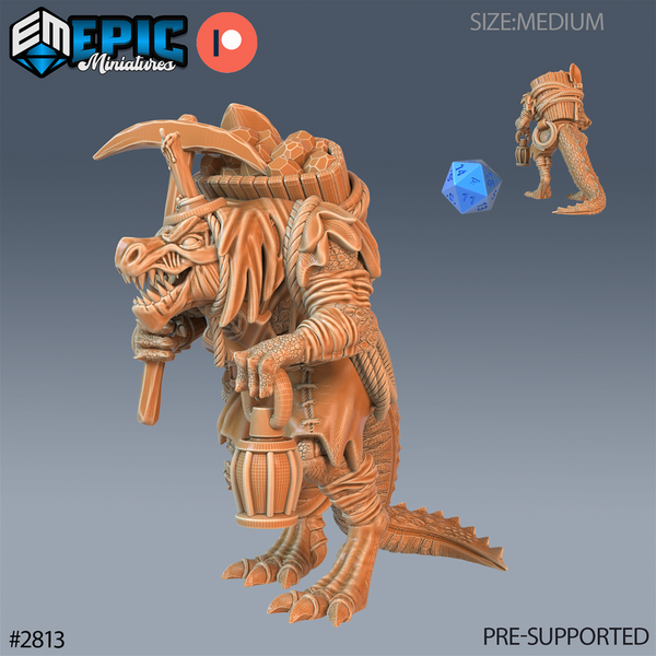 Lizard Folk Tribe 3D-printed model