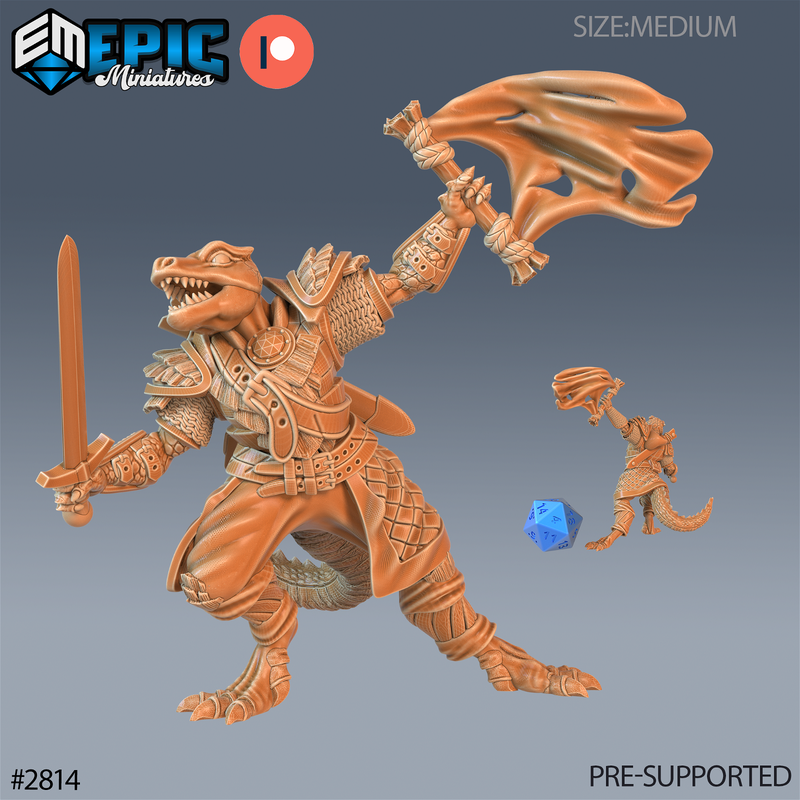 Lizard Folk Tribe 3D-printed model