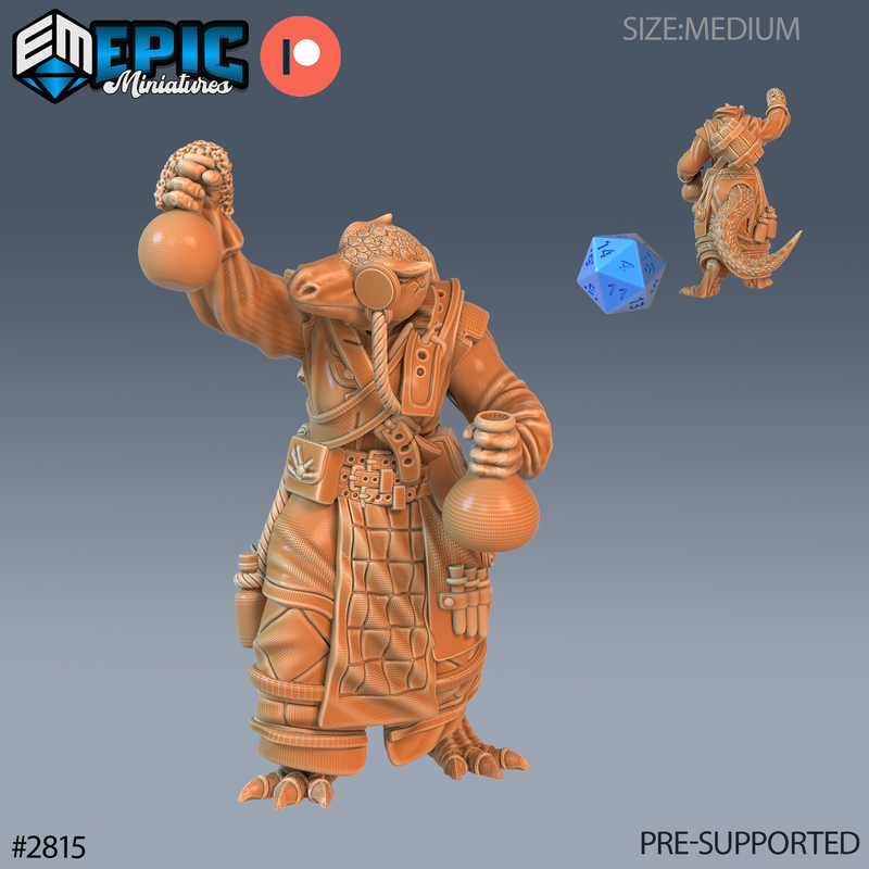Lizard Folk Tribe 3D-printed model