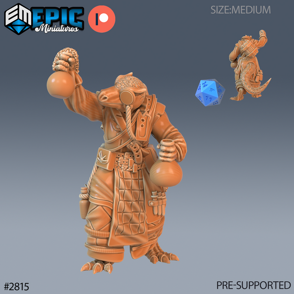 Lizard Folk Tribe 3D-printed model