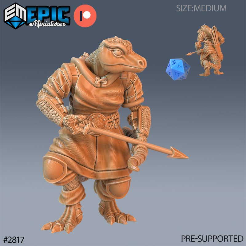 Lizard Folk Tribe 3D-printed model