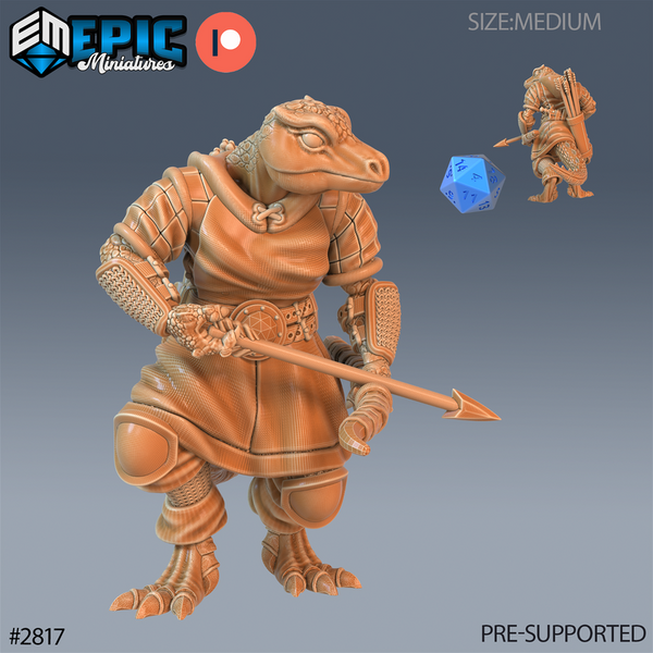 Lizard Folk Tribe 3D-printed model
