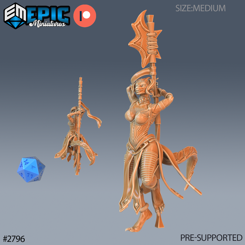 Lizard folk Brood guard 3D-printed model