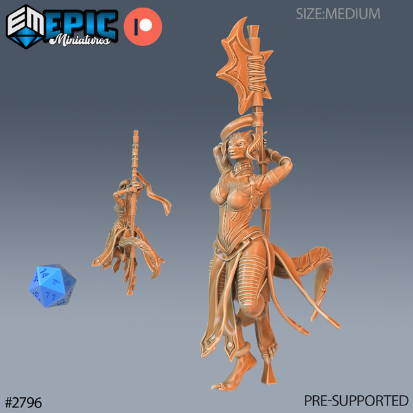 Lizard folk Brood guard 3D-printed model