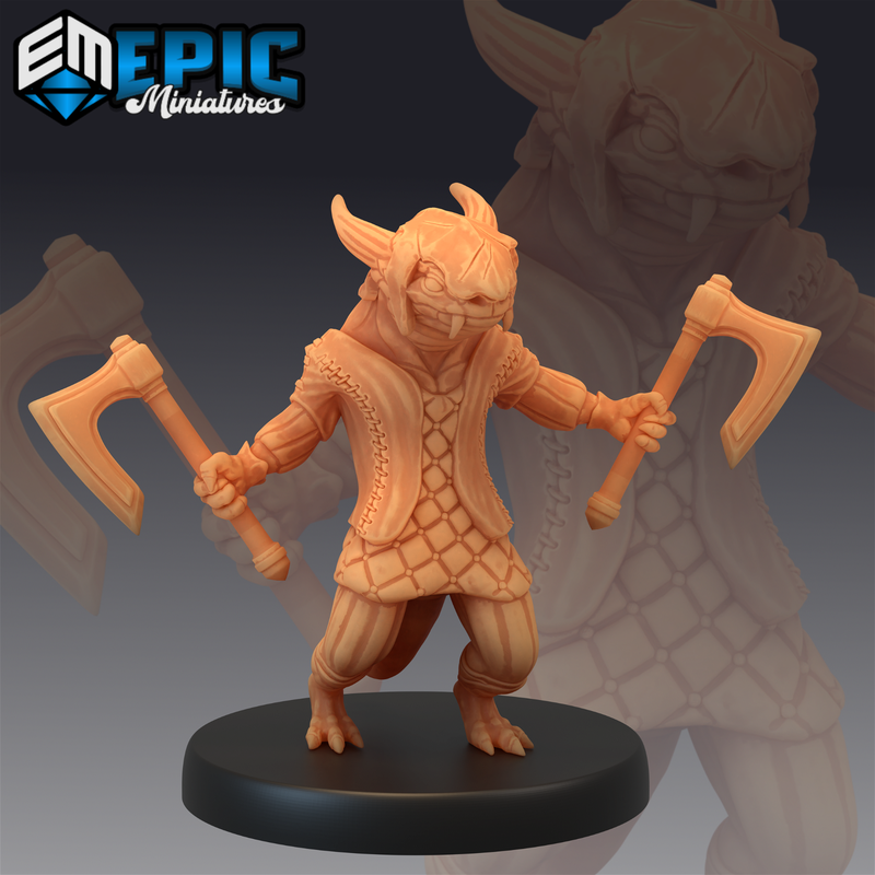 Lizardfolk 3D-printed model