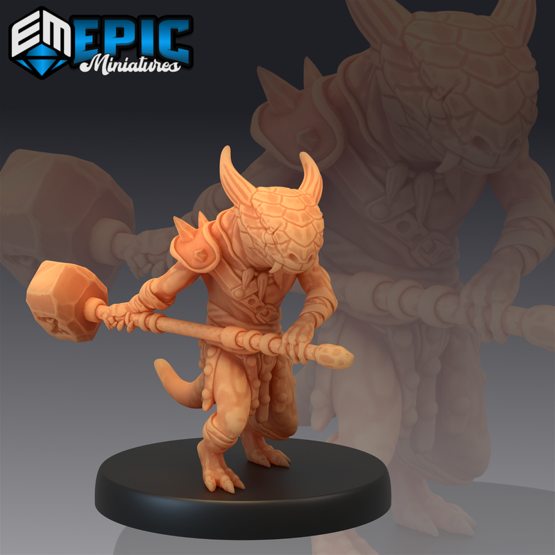 Lizardfolk 3D-printed model