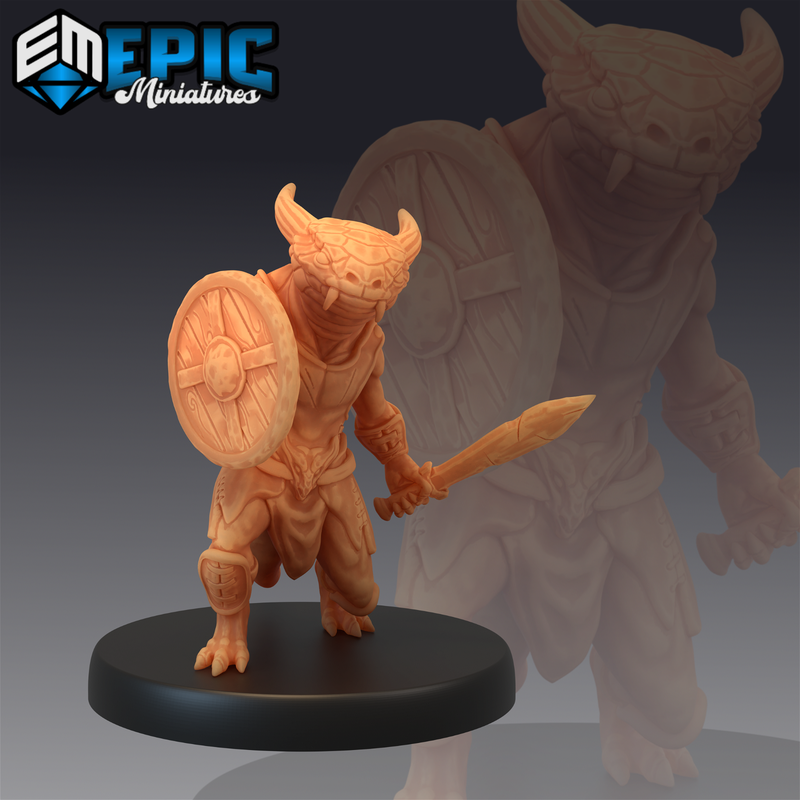 Lizardfolk 3D-printed model