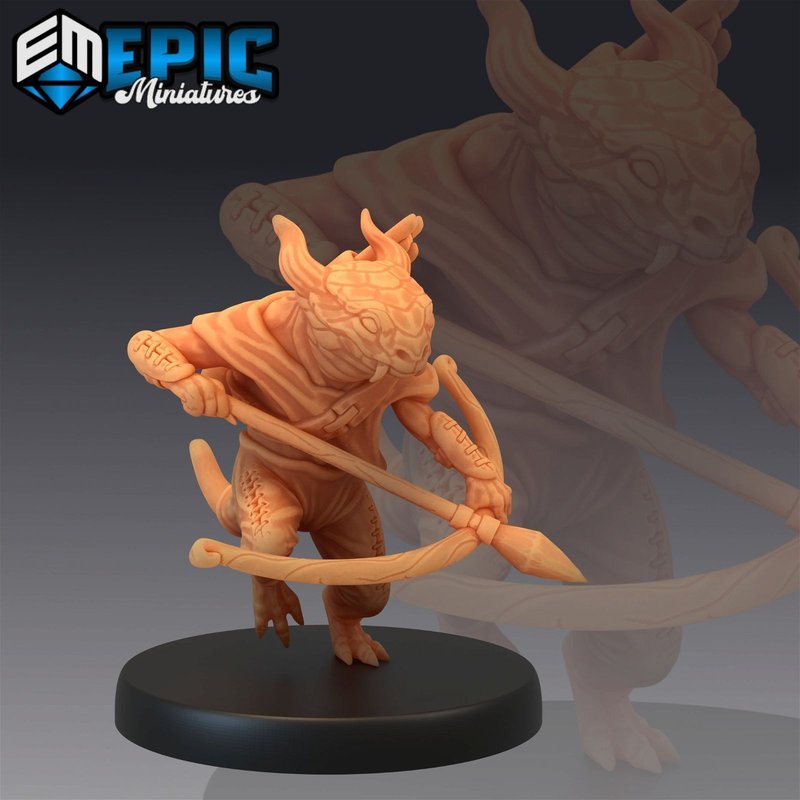 Lizardfolk 3D-printed model