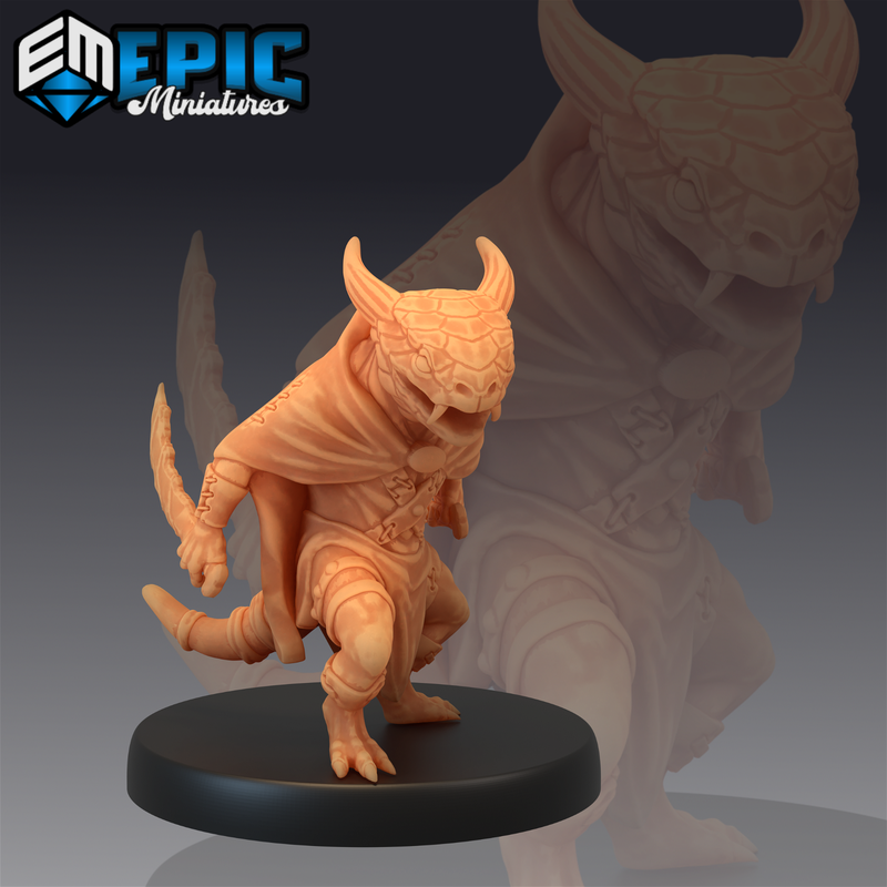 Lizardfolk 3D-printed model