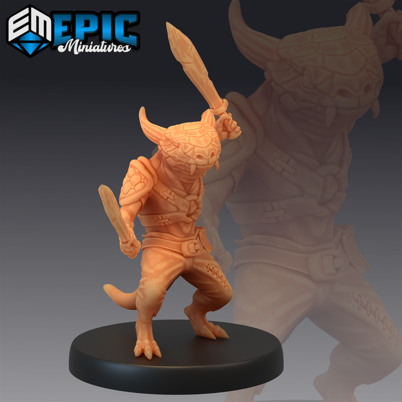Lizardfolk 3D-printed model