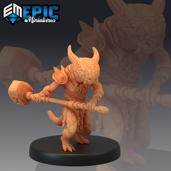 Lizardfolk 3D-printed model