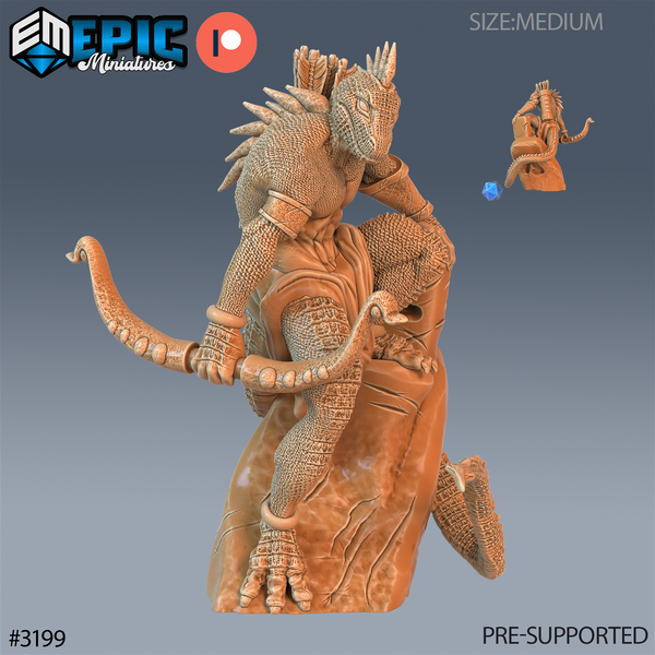 Lizardfolk Human Hunter - The Printable Dragon