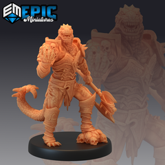 Lizardfolk Warrior 3D-printed model