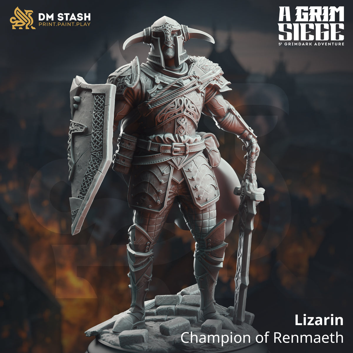 Lizarin - Champion of Renmaeth 3D-printed model